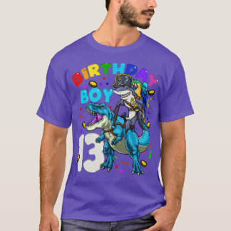 T-shirt 13e anniversaire T Rex Birthday Boy