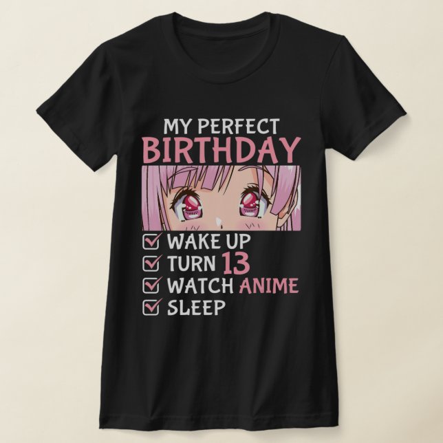 T-shirt 13e anniversaire Veille Anime 13 ans Anime Ado (Poser)