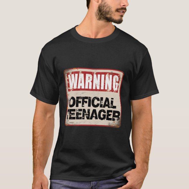 T-shirt 13E Avertissement Officier Nager 13 Ans (Devant)