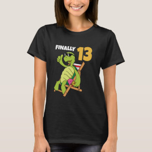 T-shirt 13ème anniversaire fête 13 ans Tortue de refroidis