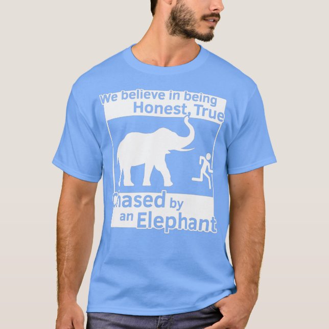 T-shirt 13ème Article de Foi Drôle LDS pourchassés par un (Devant)