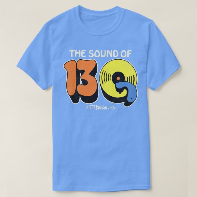 T-shirt 13Q Pittsburgh Retro Defunct Radio Station 1 (Design devant)