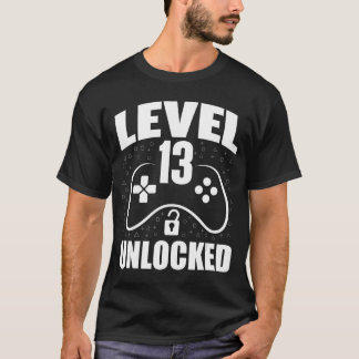 T-shirt 13th Birthday Gaming Gamer 13 Years Old Bday funny