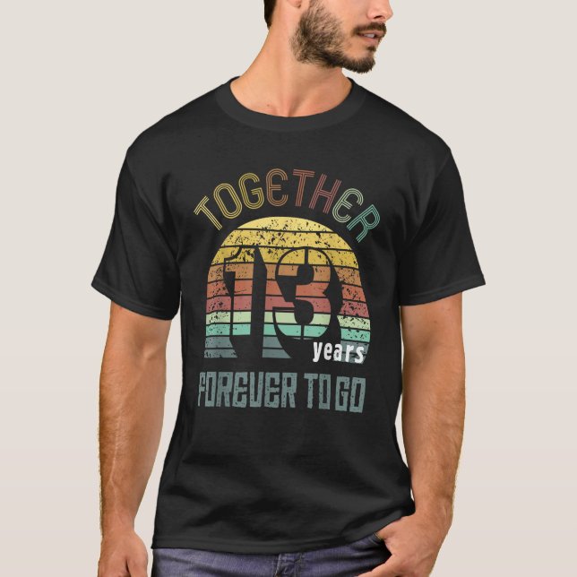 T-shirt 13th Years Wedding Anniversary Gifts For Couples M (Devant)
