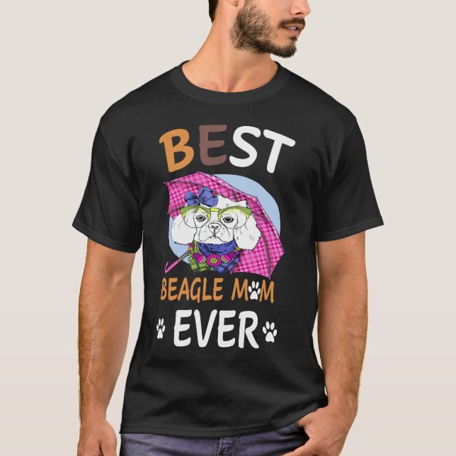 T-shirt 141 Meilleur Beagle maman jamais (Devant)