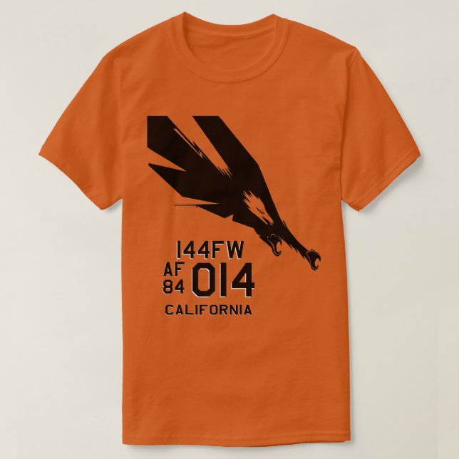 T-shirt 144e Escadre de chasseurs F15 Pilote militaire Cal (Design devant)