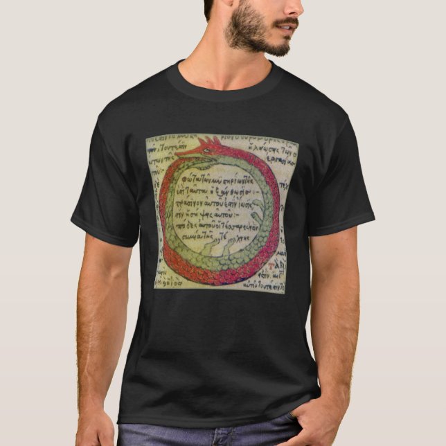 T-shirt 1478 symbol of the old alchemist Ouroboros (Devant)