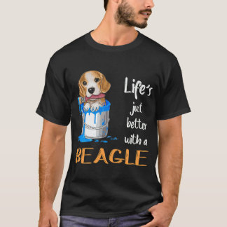 T-shirt 149 Vie Juste Mieux Avec Un Beagle