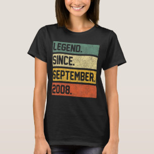 T-shirt 14 ans 14e anniversaire Légende depuis septembre