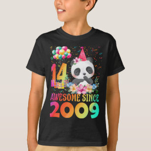 T-shirt 14 ans 14e anniversaire Panda Unicorn Girl Part
