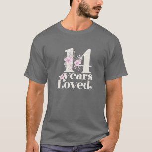 T-shirt 14 Ans Aimés Pour Les Ados 14E Anniversaire 1