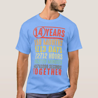 T-shirt 14 ans anniversaire de Mariage Cadeaux pour elle