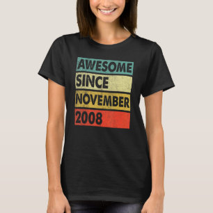 T-shirt 14 Ans Awesome Depuis Novembre 2008 14th Bir