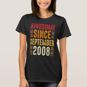 T-shirt 14 Ans Awesome Depuis Septembre 2008 14th Bir