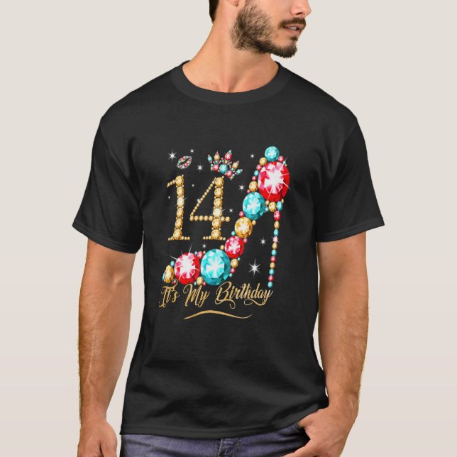 T-shirt 14 Ans C'Est Ma 14e Reine Anniversaire Pour Les Fe (Devant)