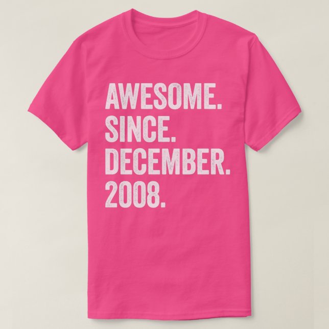 T-shirt 14 Ans Décembre 2008 14e Anniversaire5 (Design devant)