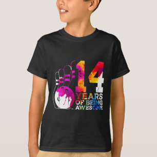 T-shirt 14 ans d'être merveilleux Bowling 14e anniversaire
