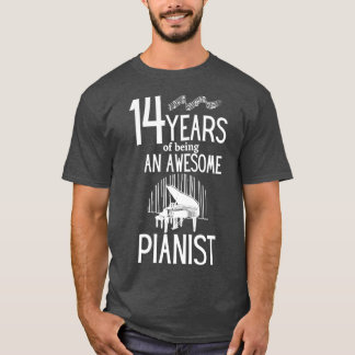 T-shirt 14 ans d'être un pianiste génialTShirt 1