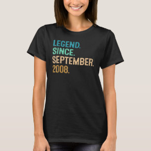 T-shirt 14 Ans Légende depuis Septembre 2008 14th Bir