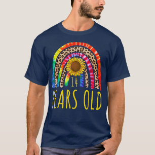 T-shirt 14 ans Tie Dye Tournesol Léopard