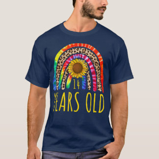 T-shirt 14 ans Tie Dye Tournesol Léopard