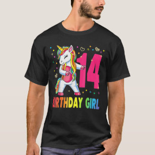 T-shirt 14 Ans Unicorne Flossing 14E Anniversaire Fille U