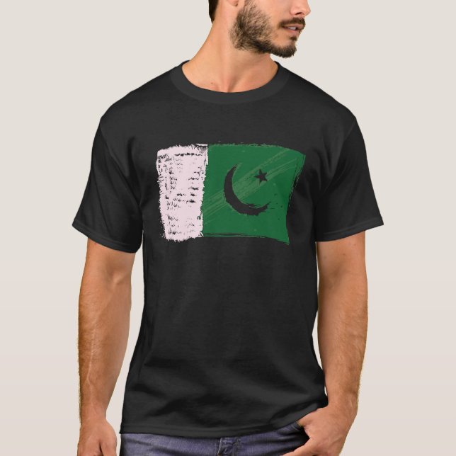 T-shirt 14 août Fête de l'Indépendance Pakistan Drapeau Jo (Devant)