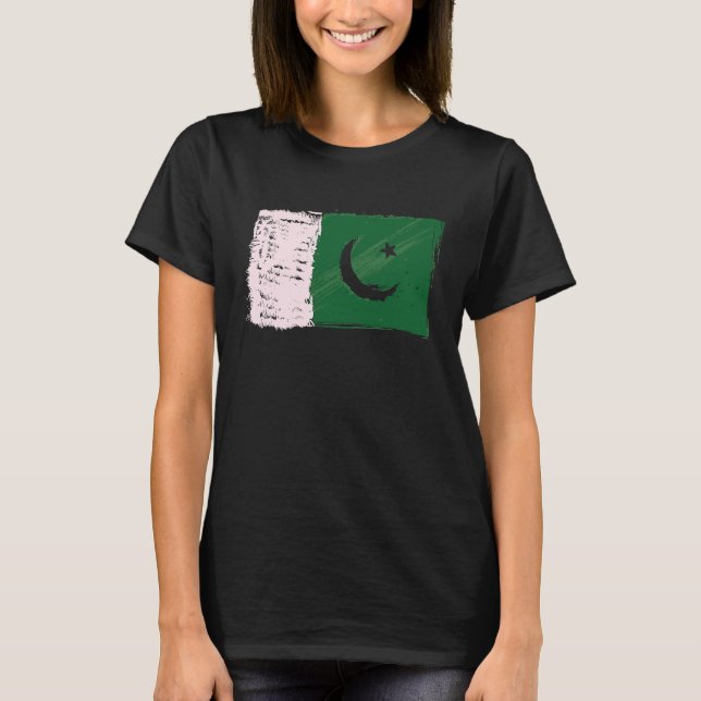 T-shirt 14 August Independence Day Pakistan Flag Azadi Day (Devant)