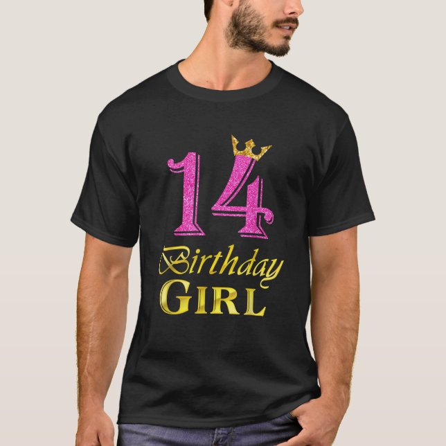 T-shirt 14 Birthday Girl Princess 14 Years Old 14th Birthd (Devant)