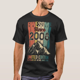 T-shirt 14 Cadeaux Anniversaires Magnifique Depuis 2008 Li