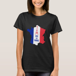 T-shirt 14 juillet 14e jour de la Bastille France Carte To