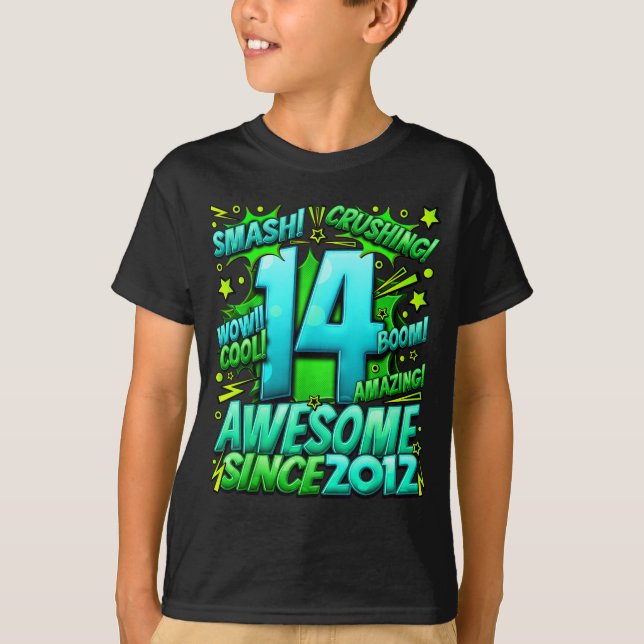 T-shirt 14 Year Old For Boys 14th Birthday Boy 14 Year Old (Devant)
