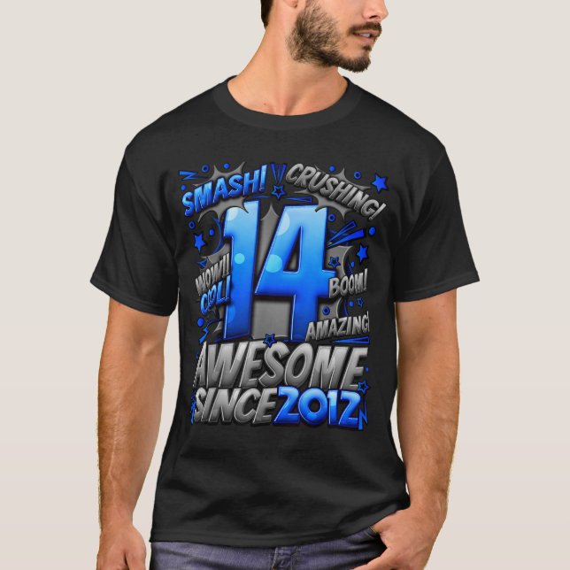 T-shirt 14 Year Old For Boys 14th Birthday Boy 14 Year Old (Devant)