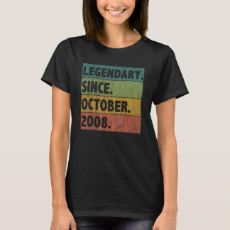 T-shirt 14 Year Old Legend Since October 2008 14th Birthd
