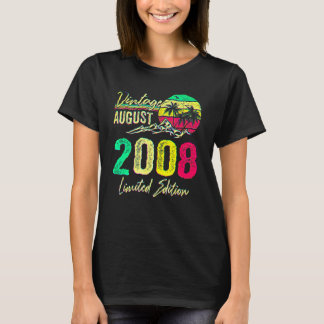T-shirt 14 Yr Old Vintage August 2008  14th Birthday