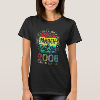 T-shirt 14e anniversaire 14 ans Incroyable depuis mars 200