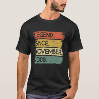 T-shirt 14e anniversaire 14 ans légende depuis novembre
