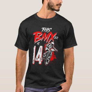 T-shirt 14e anniversaire Boy BMX Anniversaire décoration d