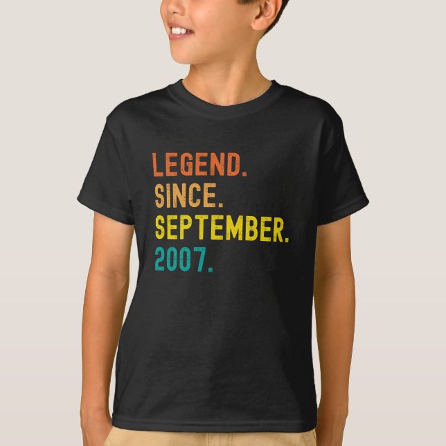 T-shirt 14e anniversaire Cadeau 14 ans légende depuis (Devant)