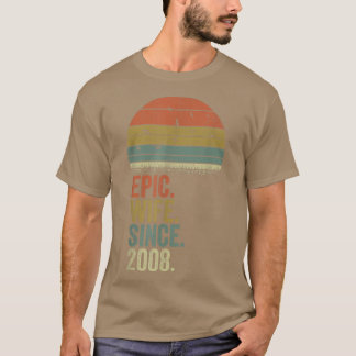 T-shirt 14e Anniversaire de Mariage Femmes, Femme Épique D
