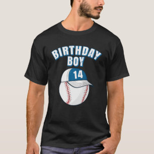 T-shirt 14E Anniversaire Garçon Drôle 14 Ans De Baseball J