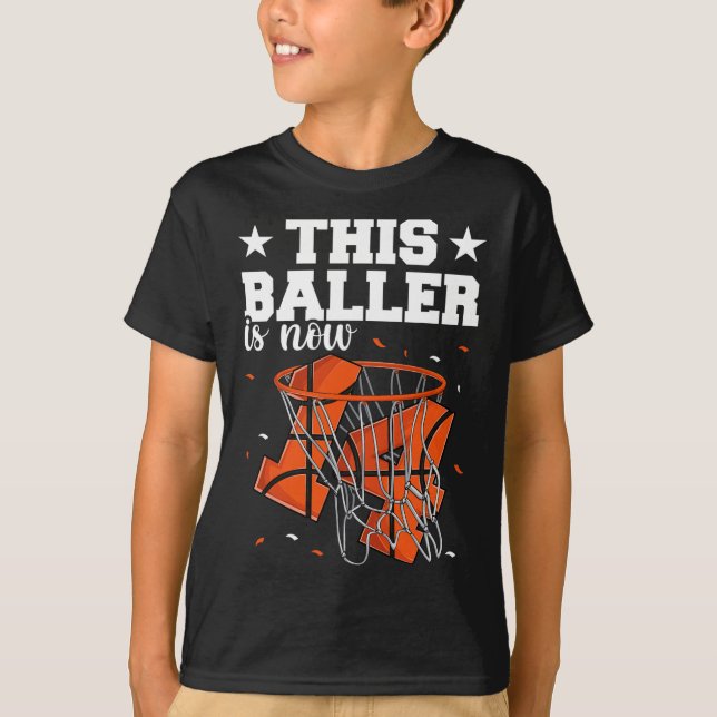 T-shirt 14e anniversaire garçons de basket-ball (Devant)