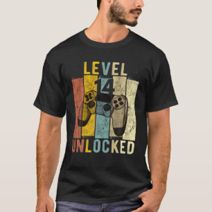T-shirt 14E Anniversaire Niveau 14 Vidéo Déverrouillée Gam