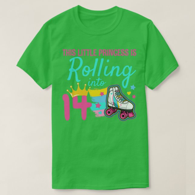 T-shirt 14e anniversaire Roller Skate (Design devant)