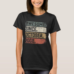 T-shirt 14e anniversaire stupéfiant depuis octobre 2008 14