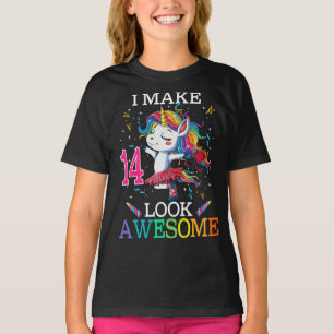 T-shirt 14e Anniversaire Unicorn Chemise Cadeau Je Fais 14
