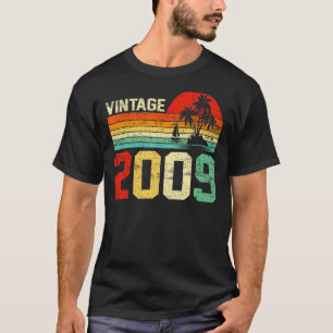 T-shirt 14e anniversaire Vintage 2009 Retro Boy Girl 14 Ye