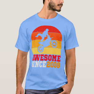 T-shirt 14e Birthday Dirt Bike 14 Years Old Vintage Retro