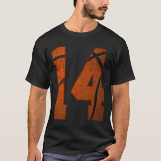 T-shirt 14e fête d'anniversaire Quatorze ans 14 ans Basket