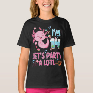 T-shirt 14e Je suis 14 Anniversaire fille Axolotl Lover ca